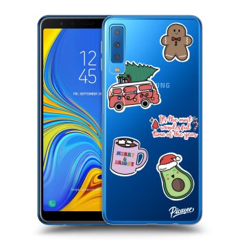 Ovitek za Samsung Galaxy A7 2018 A750F - Christmas Stickers