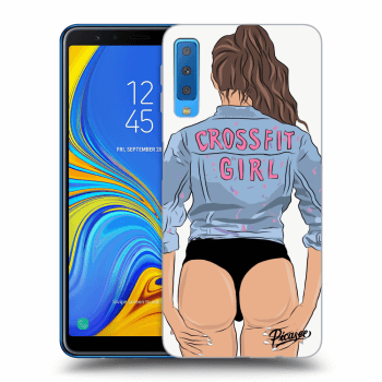 Picasee silikonski črni ovitek za Samsung Galaxy A7 2018 A750F - Crossfit girl - nickynellow