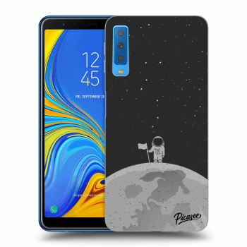 Picasee silikonski črni ovitek za Samsung Galaxy A7 2018 A750F - Astronaut