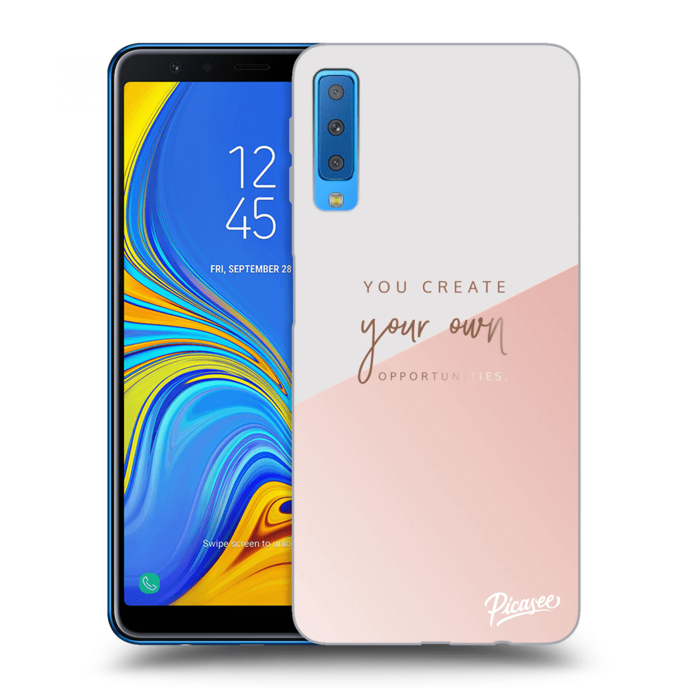 Picasee silikonski črni ovitek za Samsung Galaxy A7 2018 A750F - You create your own opportunities