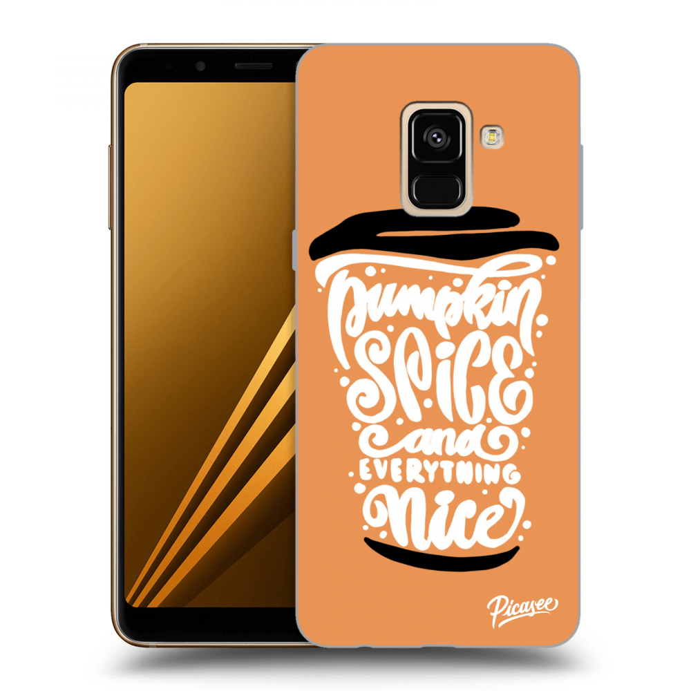 Picasee silikonski črni ovitek za Samsung Galaxy A8 2018 A530F - Pumpkin coffee