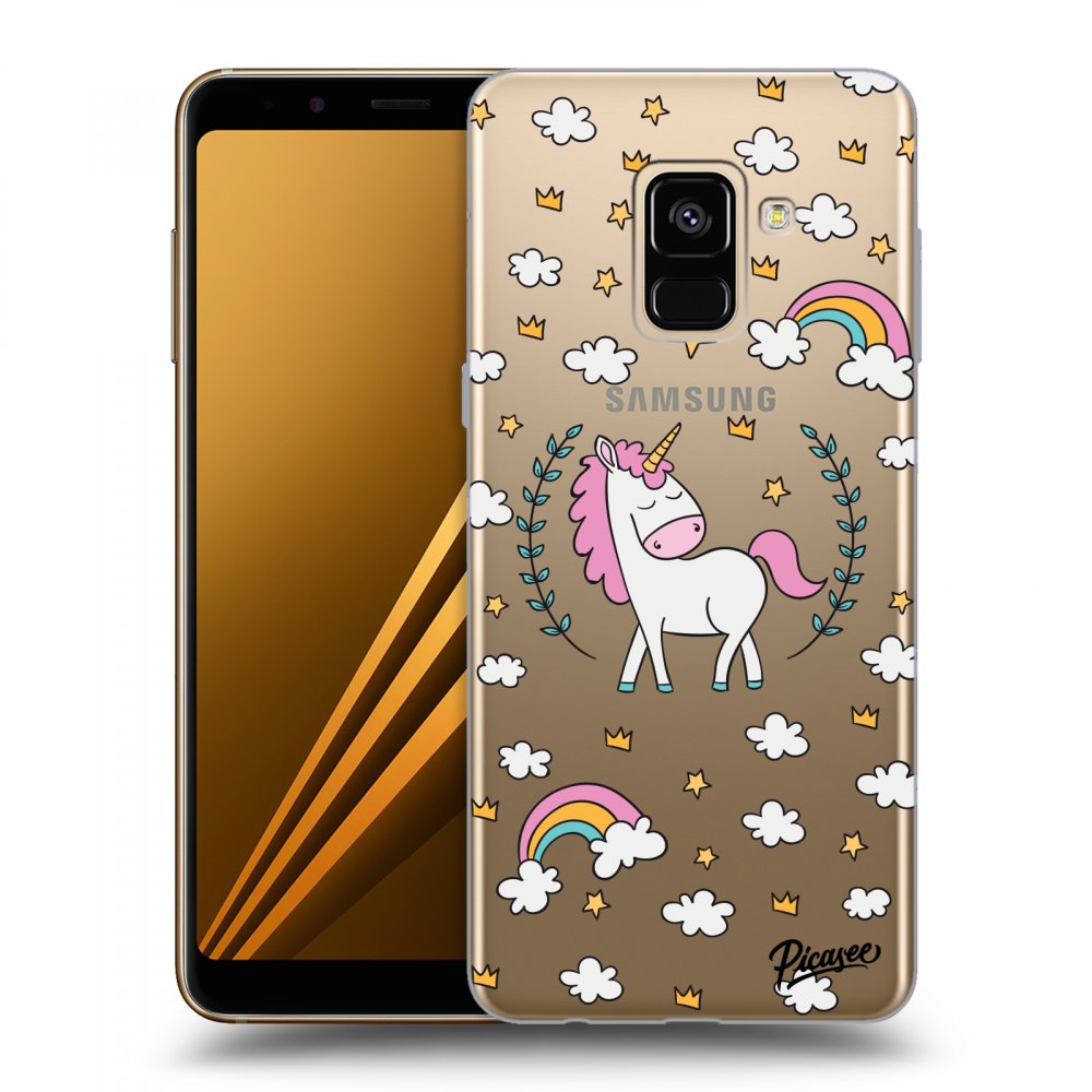 Picasee silikonski prozorni ovitek za Samsung Galaxy A8 2018 A530F - Unicorn star heaven