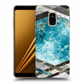 Ovitek za Samsung Galaxy A8 2018 A530F - Blue geometry