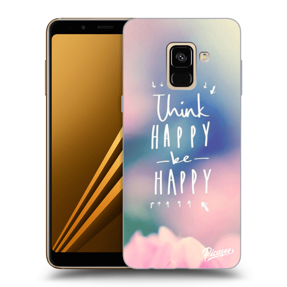 Picasee silikonski prozorni ovitek za Samsung Galaxy A8 2018 A530F - Think happy be happy