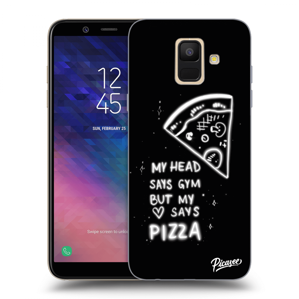 Picasee silikonski prozorni ovitek za Samsung Galaxy A6 A600F - Pizza