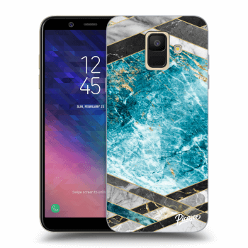 Ovitek za Samsung Galaxy A6 A600F - Blue geometry