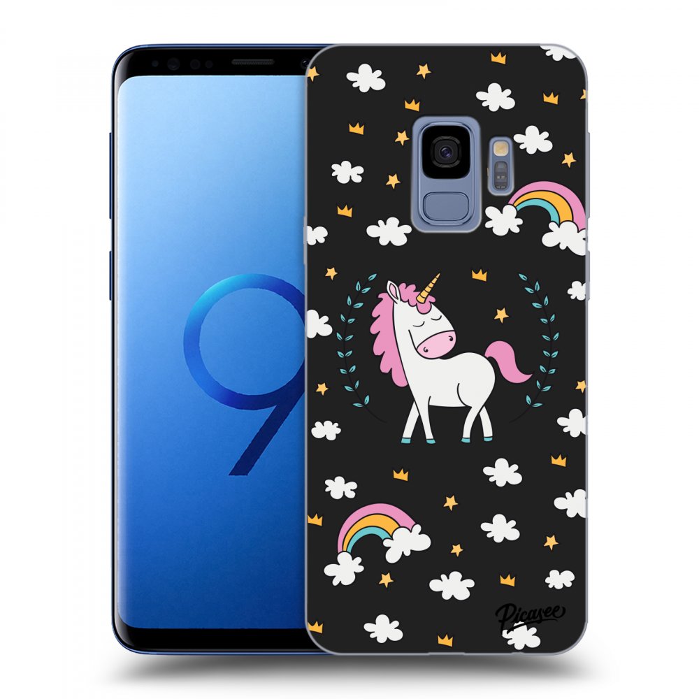Picasee silikonski črni ovitek za Samsung Galaxy S9 G960F - Unicorn star heaven