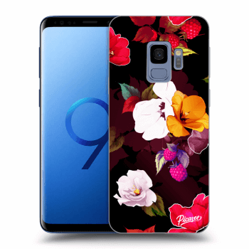 Picasee silikonski črni ovitek za Samsung Galaxy S9 G960F - Flowers and Berries