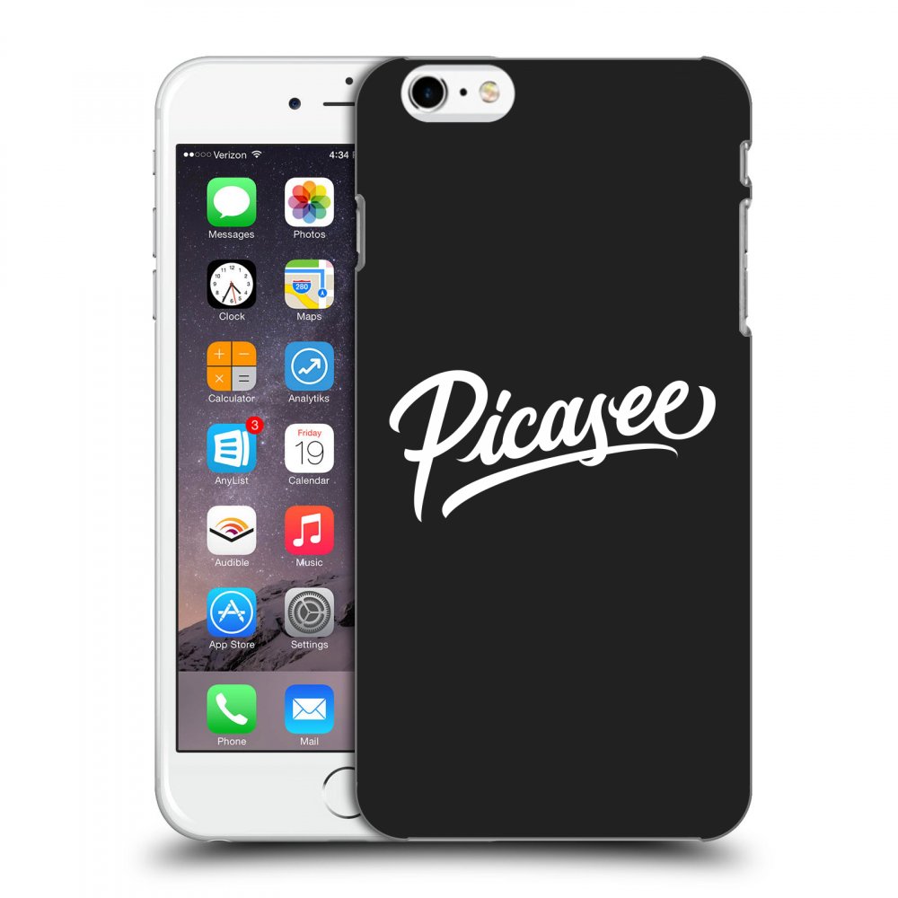 Picasee silikonski črni ovitek za Apple iPhone 6 Plus/6S Plus - Picasee - old logo - white