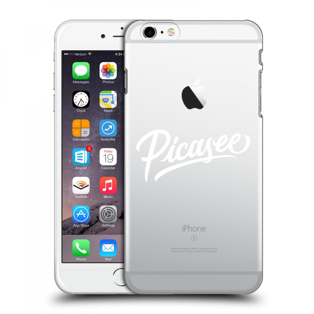 Picasee silikonski prozorni ovitek za Apple iPhone 6 Plus/6S Plus - Picasee - old logo - white