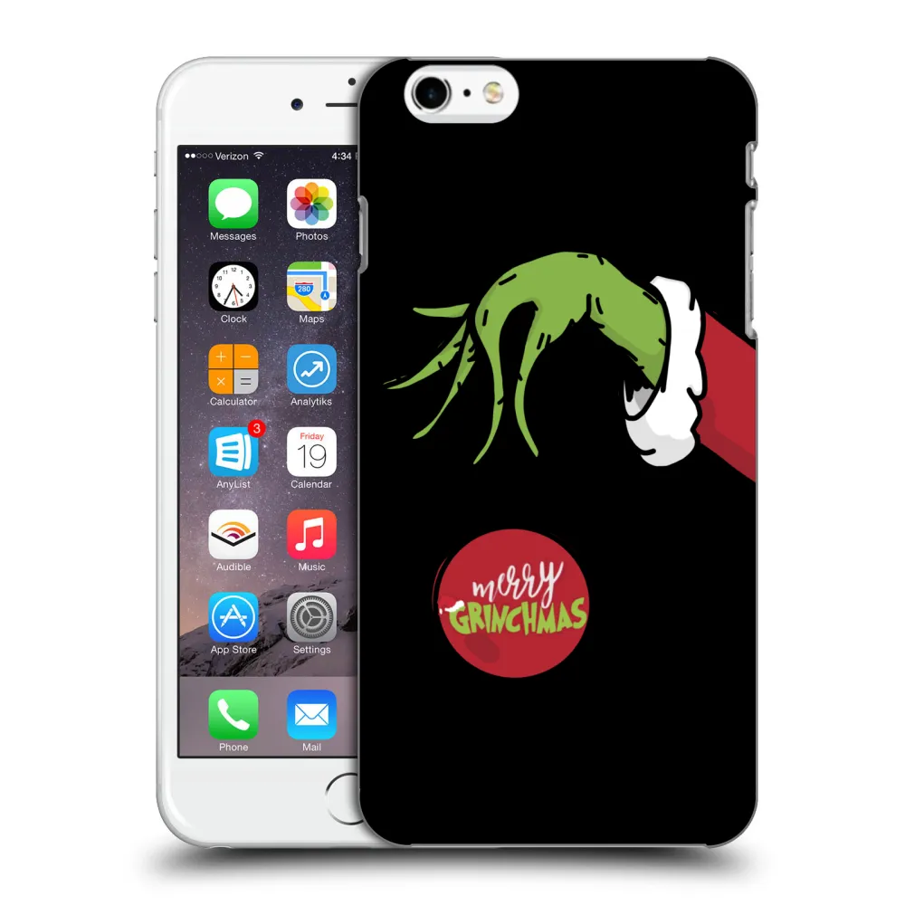 Picasee silikonski črni ovitek za Apple iPhone 6 Plus/6S Plus - Grinch