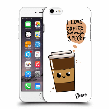 Picasee silikonski črni ovitek za Apple iPhone 6 Plus/6S Plus - Cute coffee