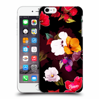 Picasee silikonski črni ovitek za Apple iPhone 6 Plus/6S Plus - Flowers and Berries