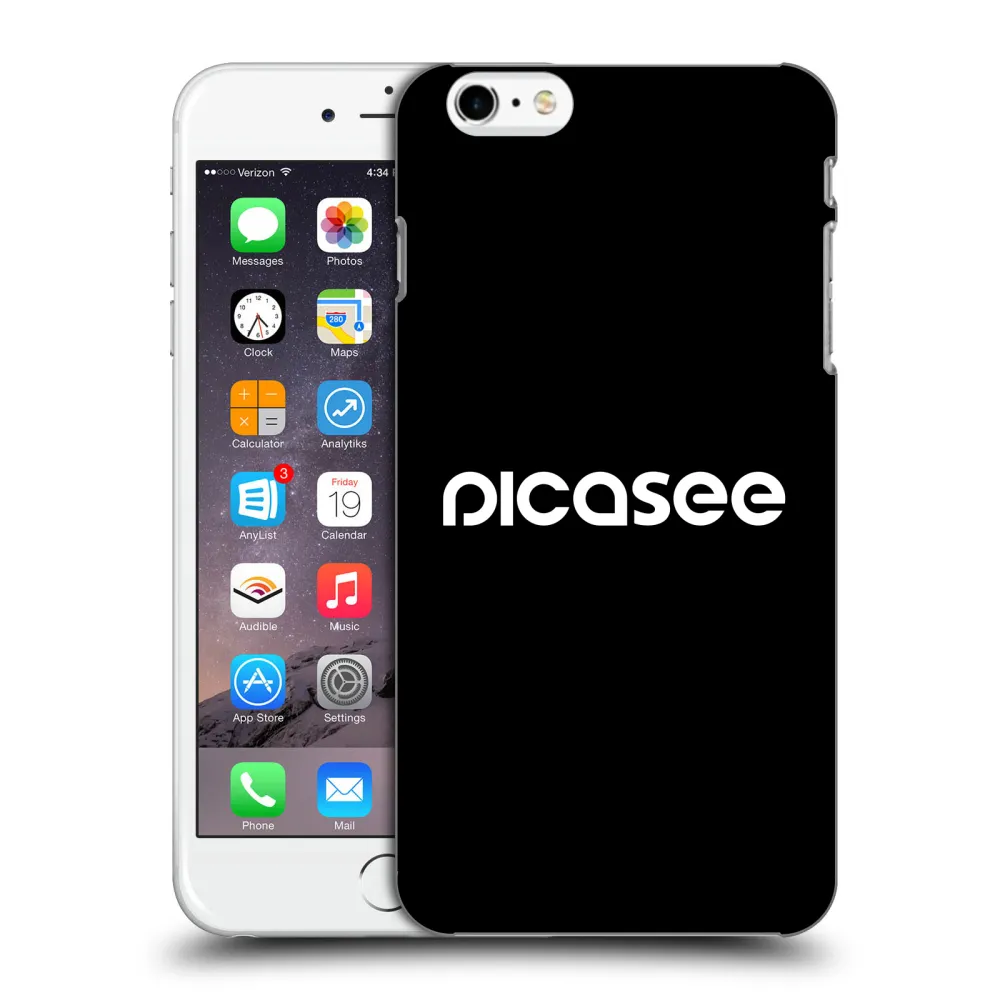 Picasee silikonski črni ovitek za Apple iPhone 6 Plus/6S Plus - Picasee - new logo - white