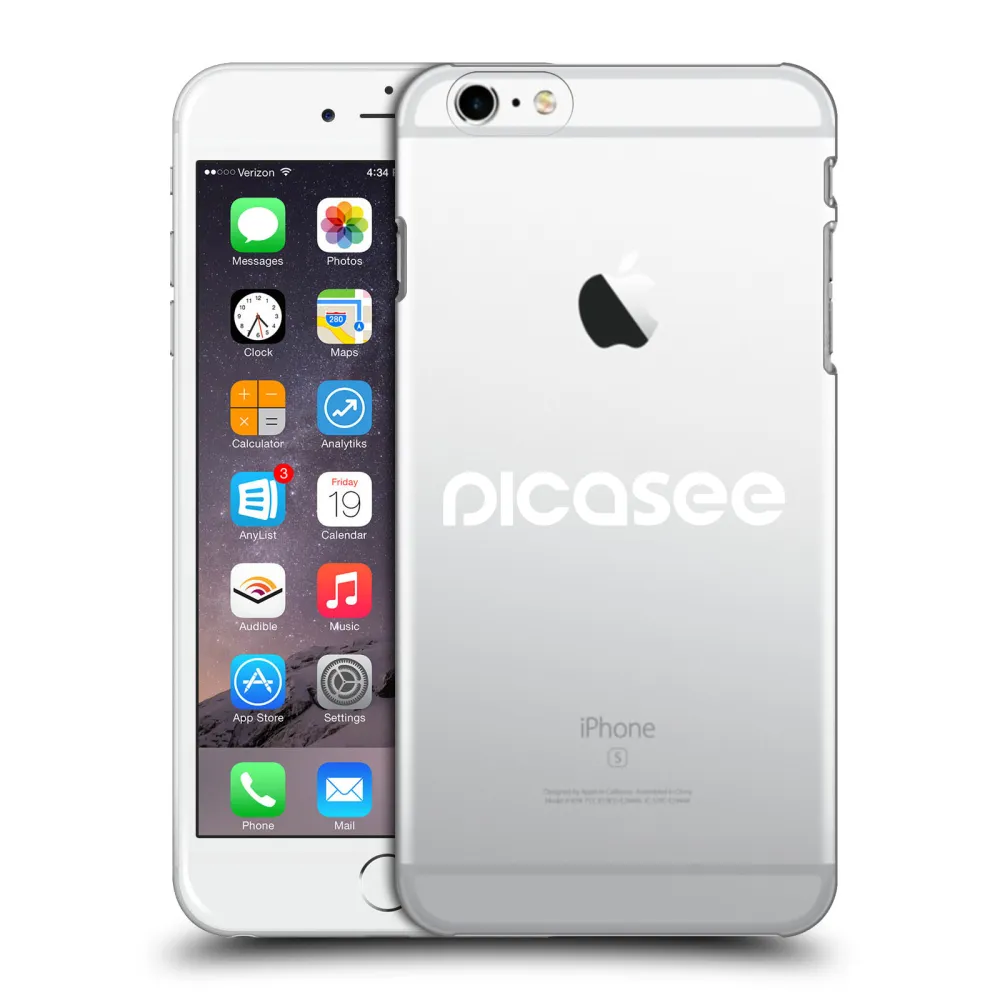 Picasee silikonski prozorni ovitek za Apple iPhone 6 Plus/6S Plus - Picasee - new logo - white