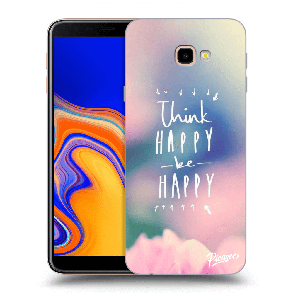 Picasee silikonski prozorni ovitek za Samsung Galaxy J4+ J415F - Think happy be happy