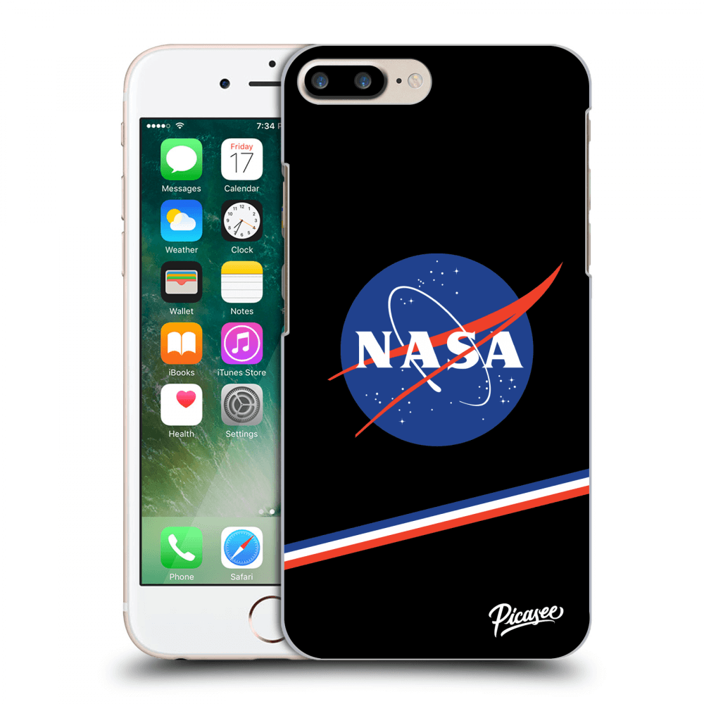 Picasee silikonski črni ovitek za Apple iPhone 7 Plus - NASA Original