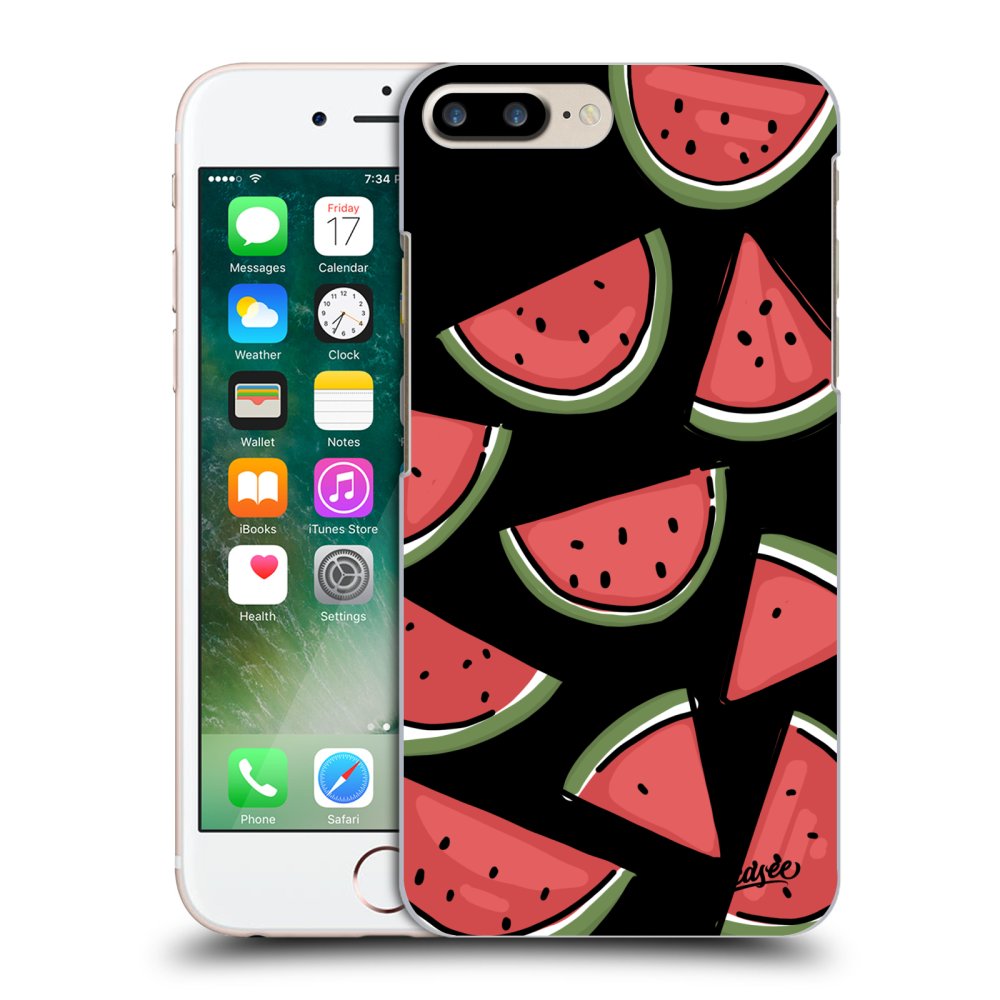 Picasee silikonski črni ovitek za Apple iPhone 7 Plus - Melone