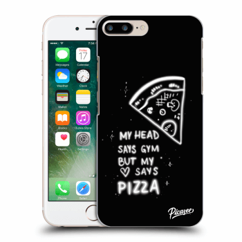 Picasee silikonski črni ovitek za Apple iPhone 7 Plus - Pizza