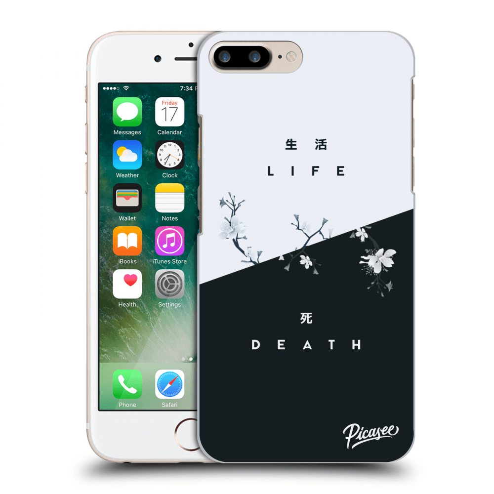 Picasee silikonski črni ovitek za Apple iPhone 7 Plus - Life - Death