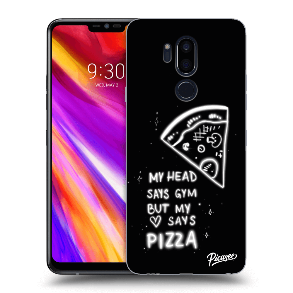 Picasee silikonski prozorni ovitek za LG G7 ThinQ - Pizza