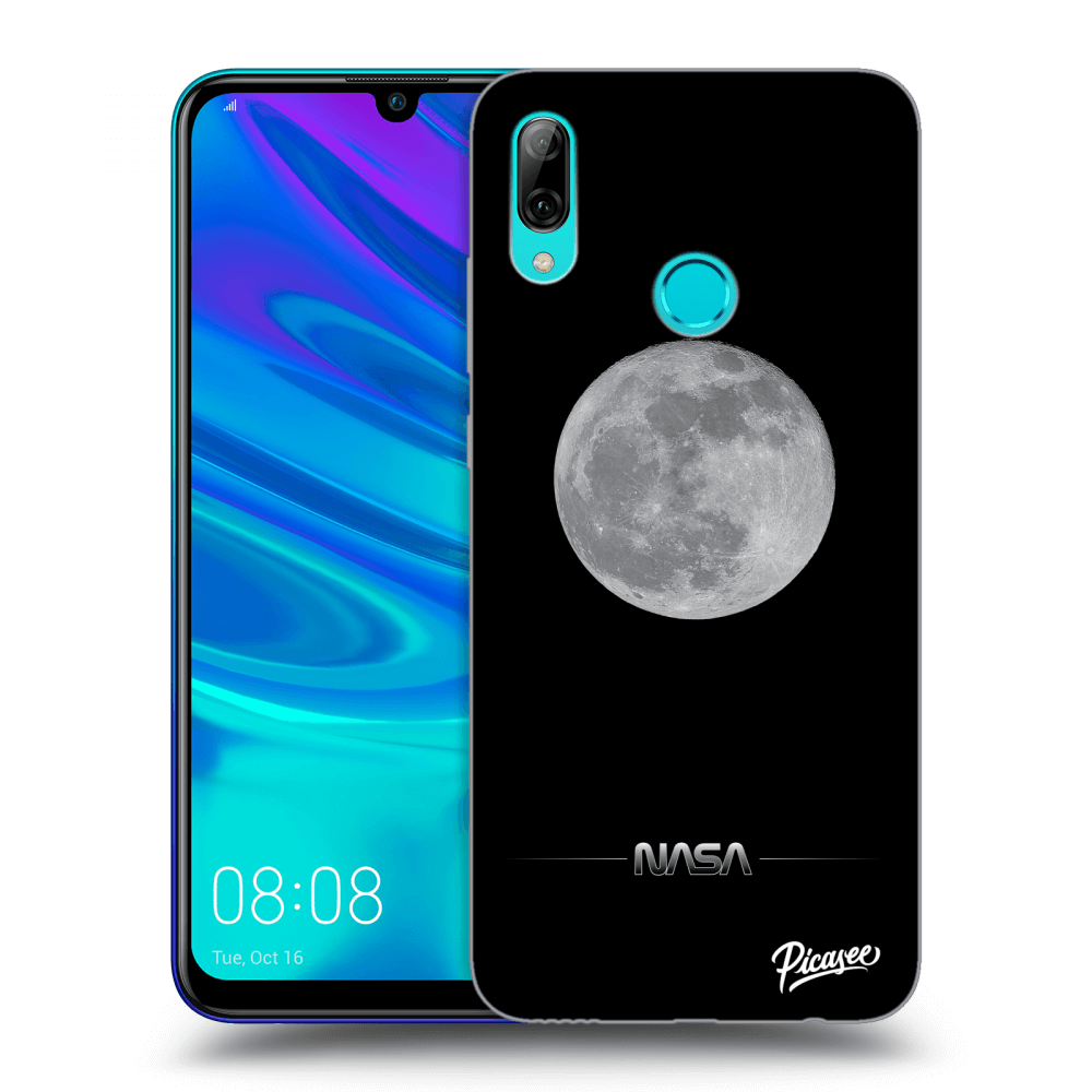 Picasee silikonski črni ovitek za Huawei P Smart 2019 - Moon Minimal