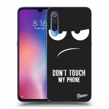 Picasee silikonski črni ovitek za Xiaomi Mi 9 - Don't Touch My Phone