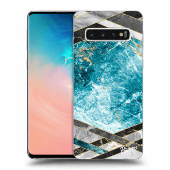 Ovitek za Samsung Galaxy S10 G973 - Blue geometry