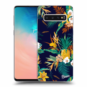 Picasee silikonski prozorni ovitek za Samsung Galaxy S10 G973 - Pineapple Color