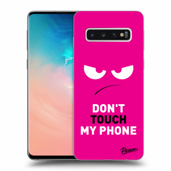 Ovitek za Samsung Galaxy S10 G973 - Angry Eyes - Pink