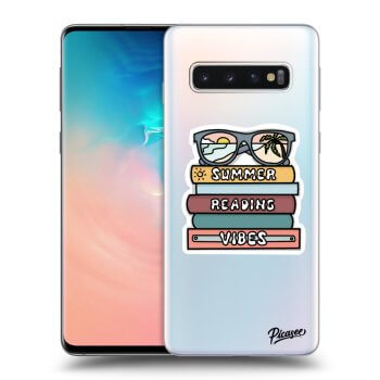 Picasee silikonski prozorni ovitek za Samsung Galaxy S10 G973 - Summer reading vibes