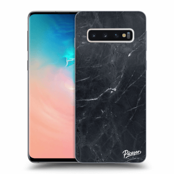 Picasee silikonski prozorni ovitek za Samsung Galaxy S10 G973 - Black marble