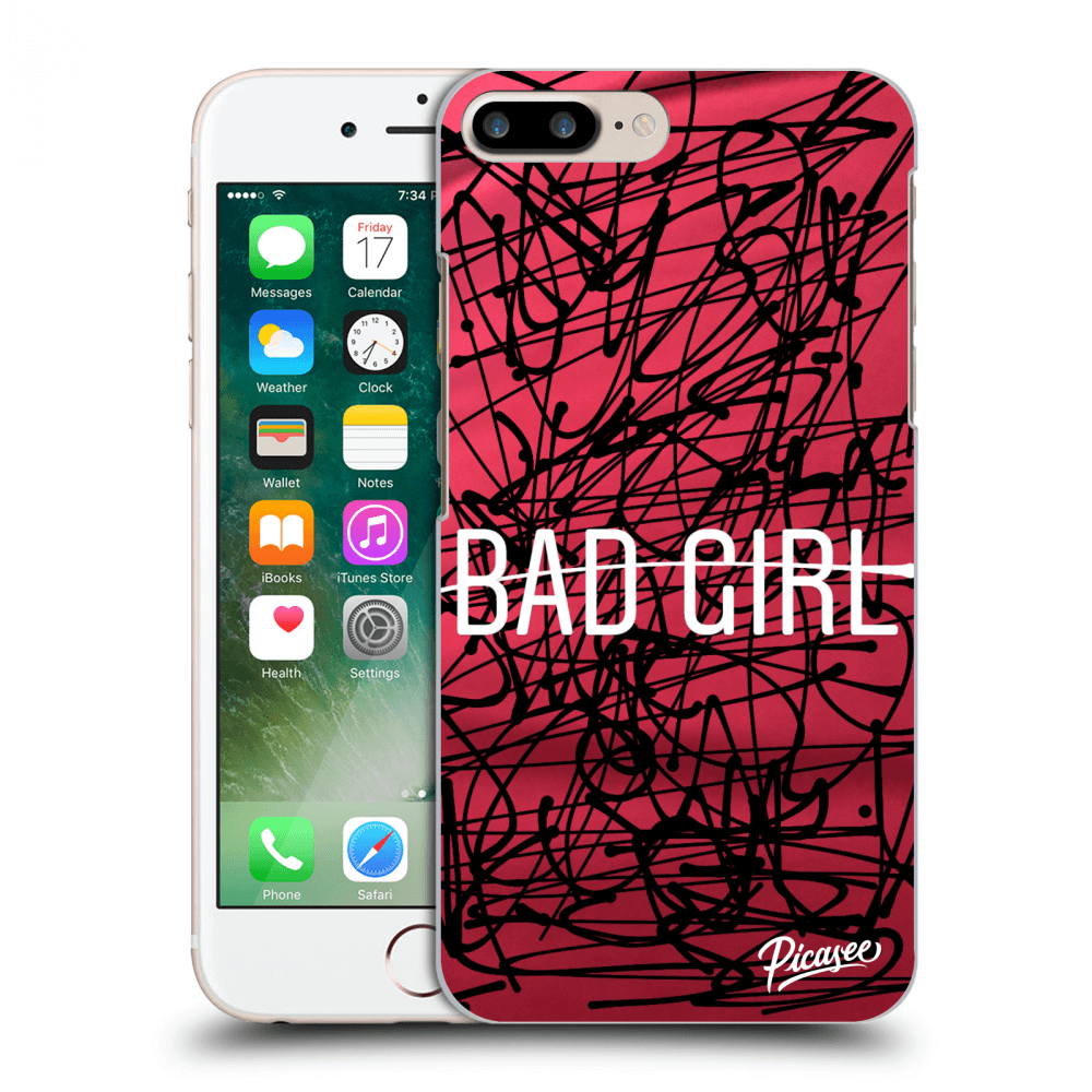 Picasee silikonski črni ovitek za Apple iPhone 8 Plus - Bad girl