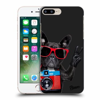 Picasee silikonski črni ovitek za Apple iPhone 8 Plus - French Bulldog