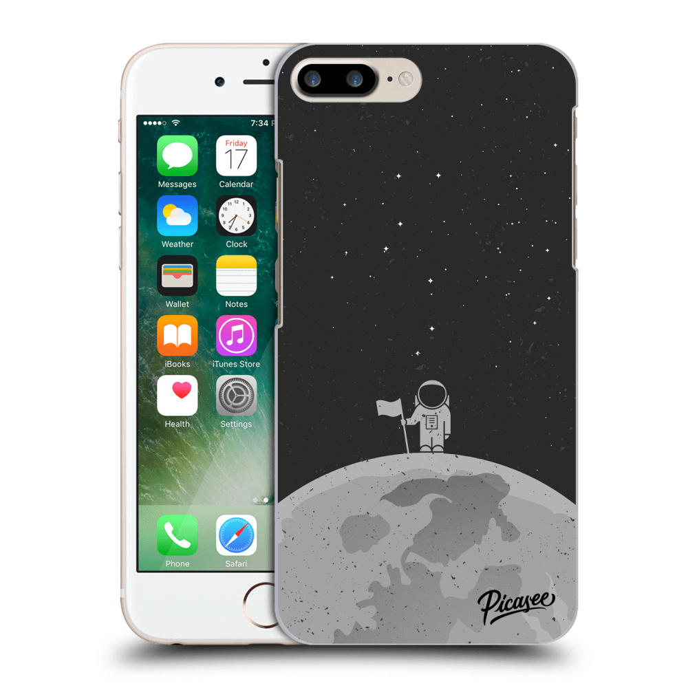 Picasee silikonski črni ovitek za Apple iPhone 8 Plus - Astronaut