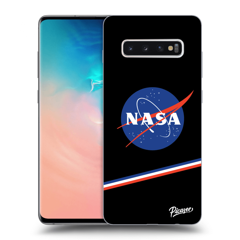 Picasee silikonski črni ovitek za Samsung Galaxy S10 Plus G975 - NASA Original