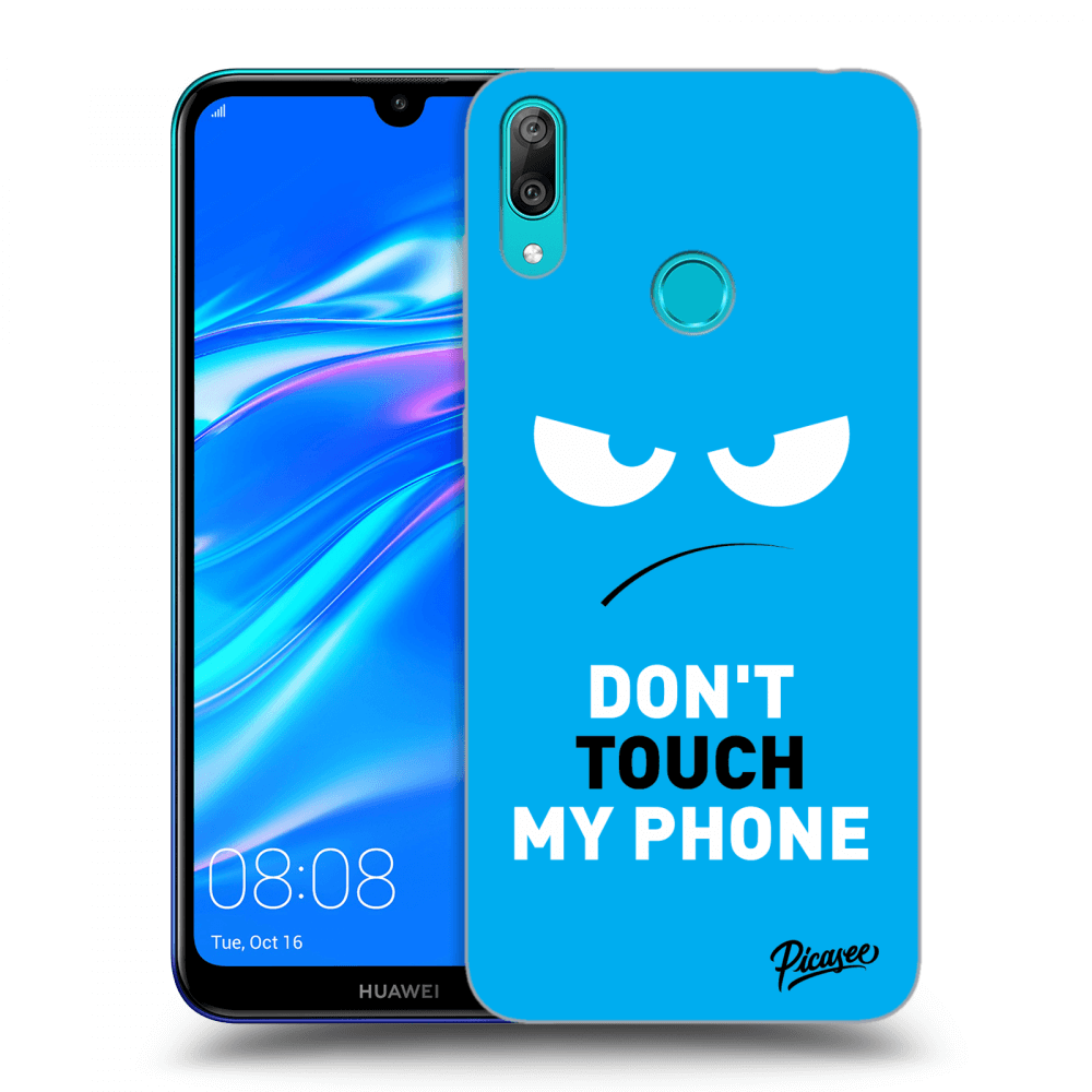 Picasee ULTIMATE CASE za Huawei Y7 2019 - Angry Eyes - Blue