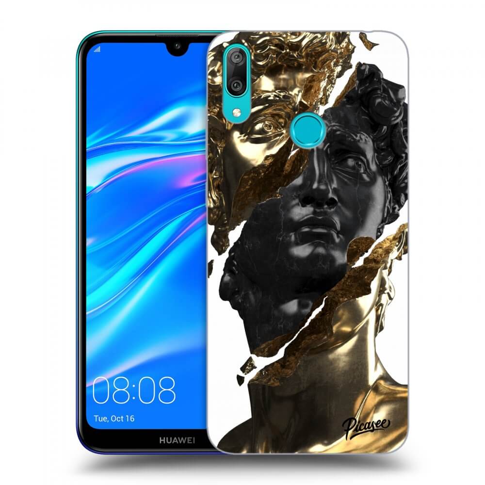 Picasee ULTIMATE CASE za Huawei Y7 2019 - Gold - Black