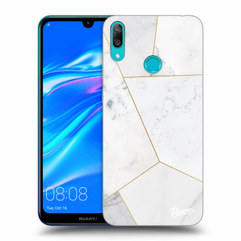 Ovitek za Huawei Y7 2019 - White tile