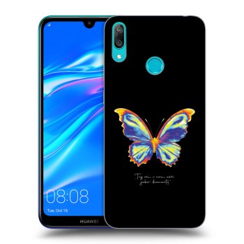 Picasee silikonski prozorni ovitek za Huawei Y7 2019 - Diamanty Black