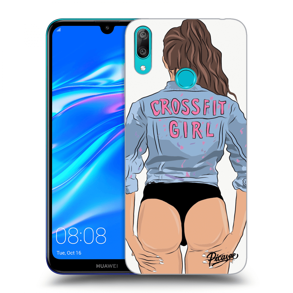 Picasee silikonski prozorni ovitek za Huawei Y7 2019 - Crossfit girl - nickynellow