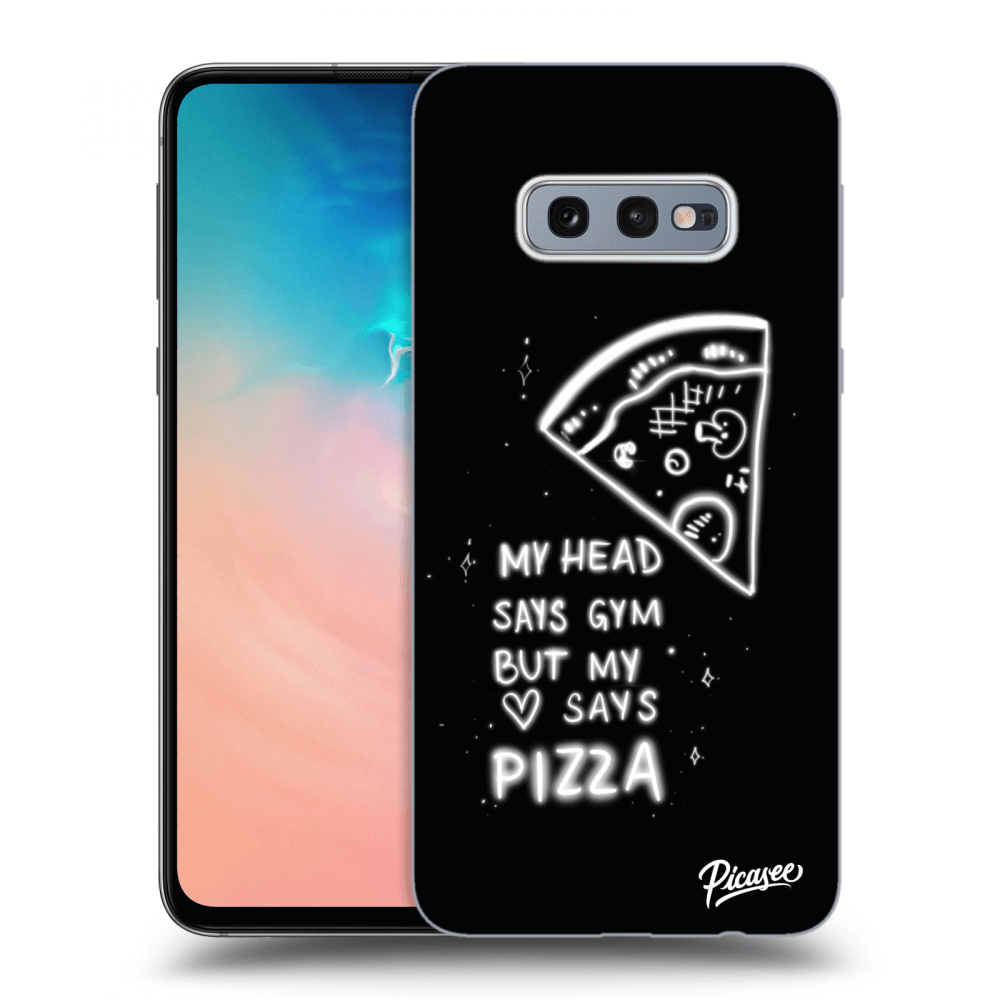 Picasee silikonski prozorni ovitek za Samsung Galaxy S10e G970 - Pizza