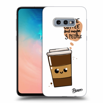 Picasee silikonski črni ovitek za Samsung Galaxy S10e G970 - Cute coffee