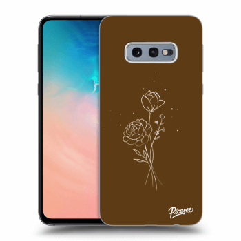Ovitek za Samsung Galaxy S10e G970 - Brown flowers