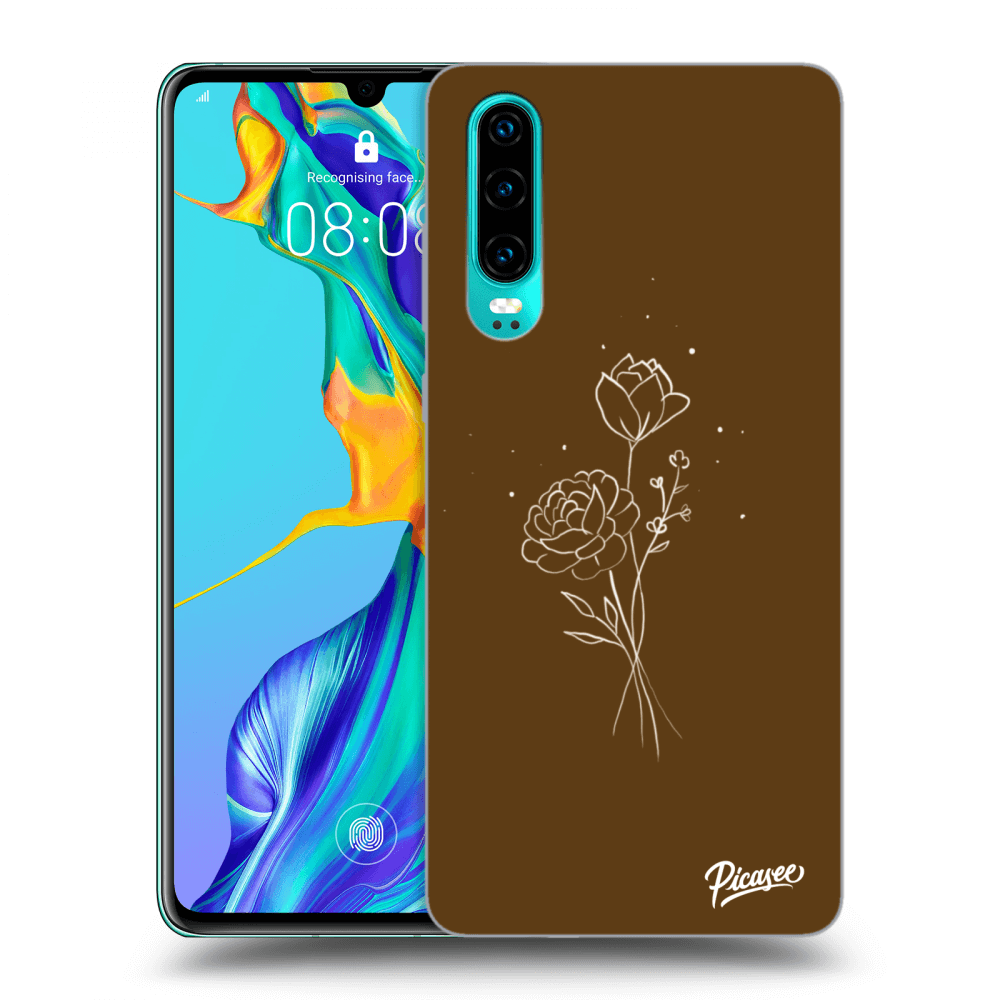 Picasee ULTIMATE CASE za Huawei P30 - Brown flowers