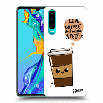 Picasee silikonski prozorni ovitek za Huawei P30 - Cute coffee