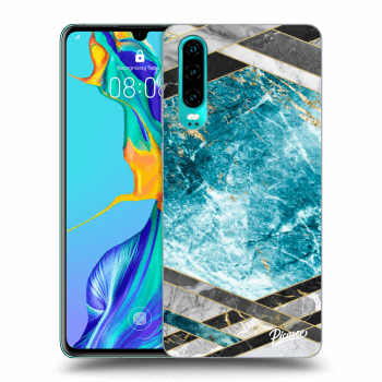 Ovitek za Huawei P30 - Blue geometry