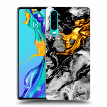 Ovitek za Huawei P30 - Black Gold 2