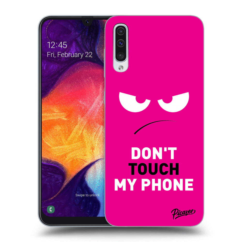 Picasee ULTIMATE CASE za Samsung Galaxy A50 A505F - Angry Eyes - Pink