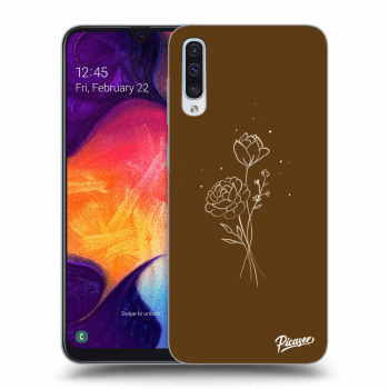 Ovitek za Samsung Galaxy A50 A505F - Brown flowers
